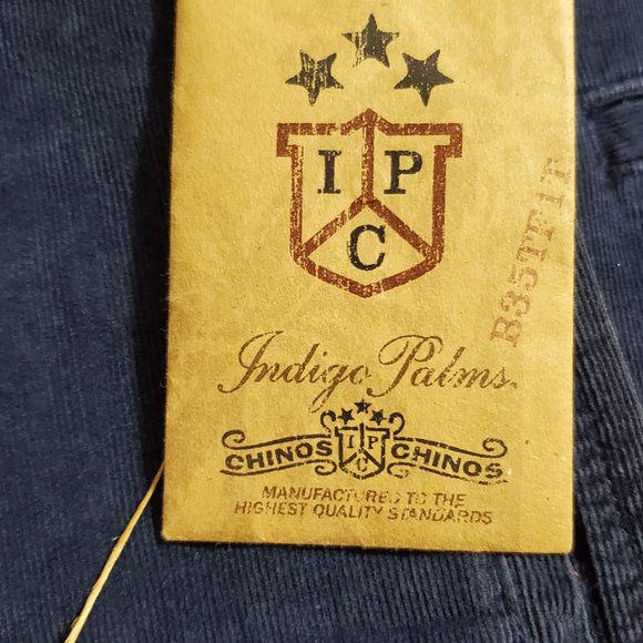 NWT Vintage 32-33x 32 Indigo Palms Chino Corduroy Blue Relaxed Fit Pants - Picture 6 of 13